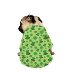 Clover And Hat St. Patrick's Day Print Dog Zip Up Jacket