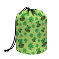 Clover And Hat St. Patrick's Day Print Drawstring Makeup Bag