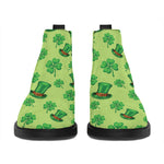 Clover And Hat St. Patrick's Day Print Flat Ankle Boots