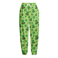 Clover And Hat St. Patrick's Day Print Fleece Lined Knit Pants