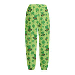 Clover And Hat St. Patrick's Day Print Fleece Lined Knit Pants