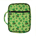 Clover And Hat St. Patrick's Day Print Front Pocket Bible Bag