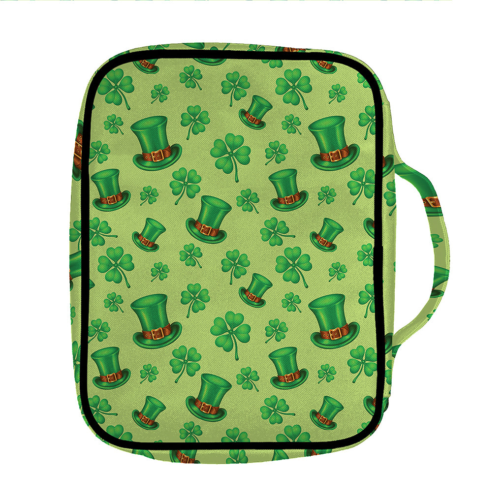 Clover And Hat St. Patrick's Day Print Front Pocket Bible Bag