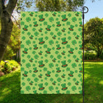 Clover And Hat St. Patrick's Day Print Garden Flag