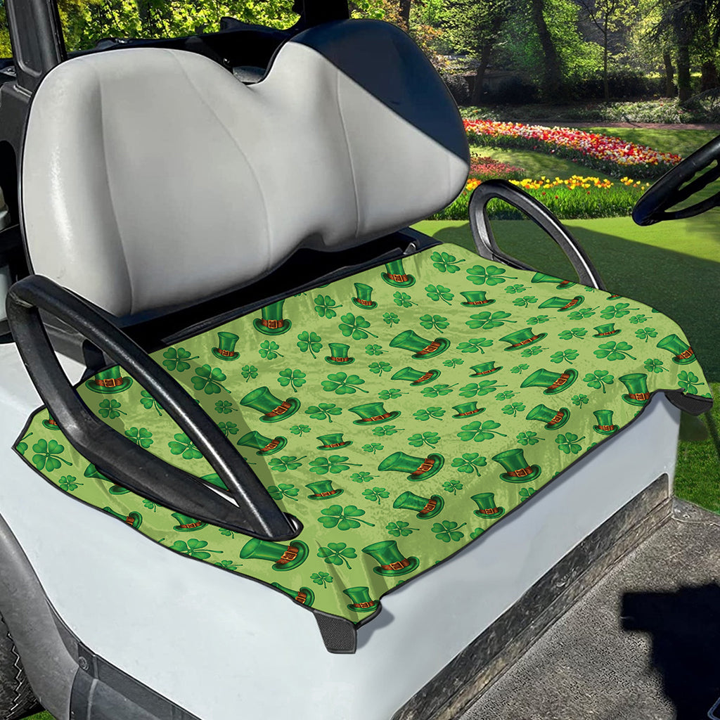 Clover And Hat St. Patrick's Day Print Golf Cart Seat Cover