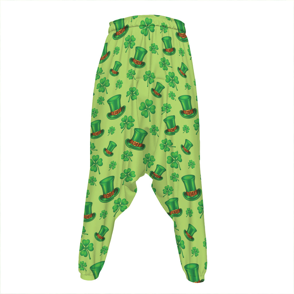 Clover And Hat St. Patrick's Day Print Hammer Pants