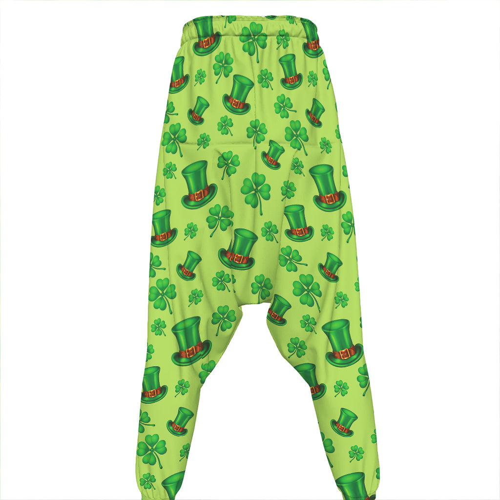 Clover And Hat St. Patrick's Day Print Hammer Pants