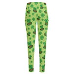 Clover And Hat St. Patrick's Day Print High-Waisted Pocket Leggings