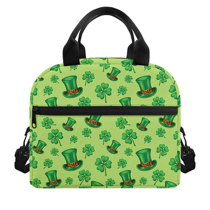 Clover And Hat St. Patrick's Day Print Insulated Lunch Bag