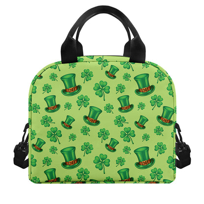 Clover And Hat St. Patrick's Day Print Insulated Lunch Bag