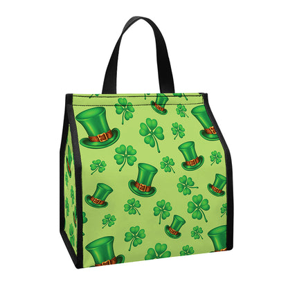 Clover And Hat St. Patrick's Day Print Insulated Lunch Tote