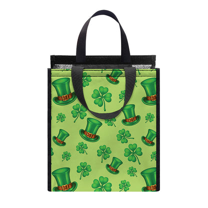 Clover And Hat St. Patrick's Day Print Insulated Lunch Tote