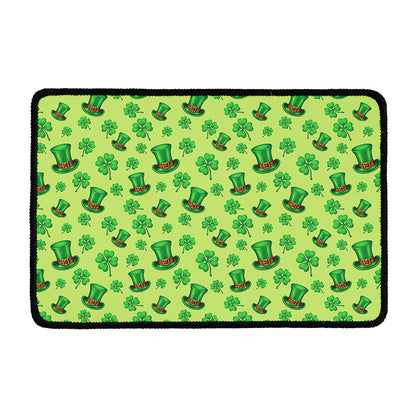 Clover And Hat St. Patrick's Day Print Kitchen Mat