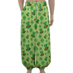 Clover And Hat St. Patrick's Day Print Lantern Pants