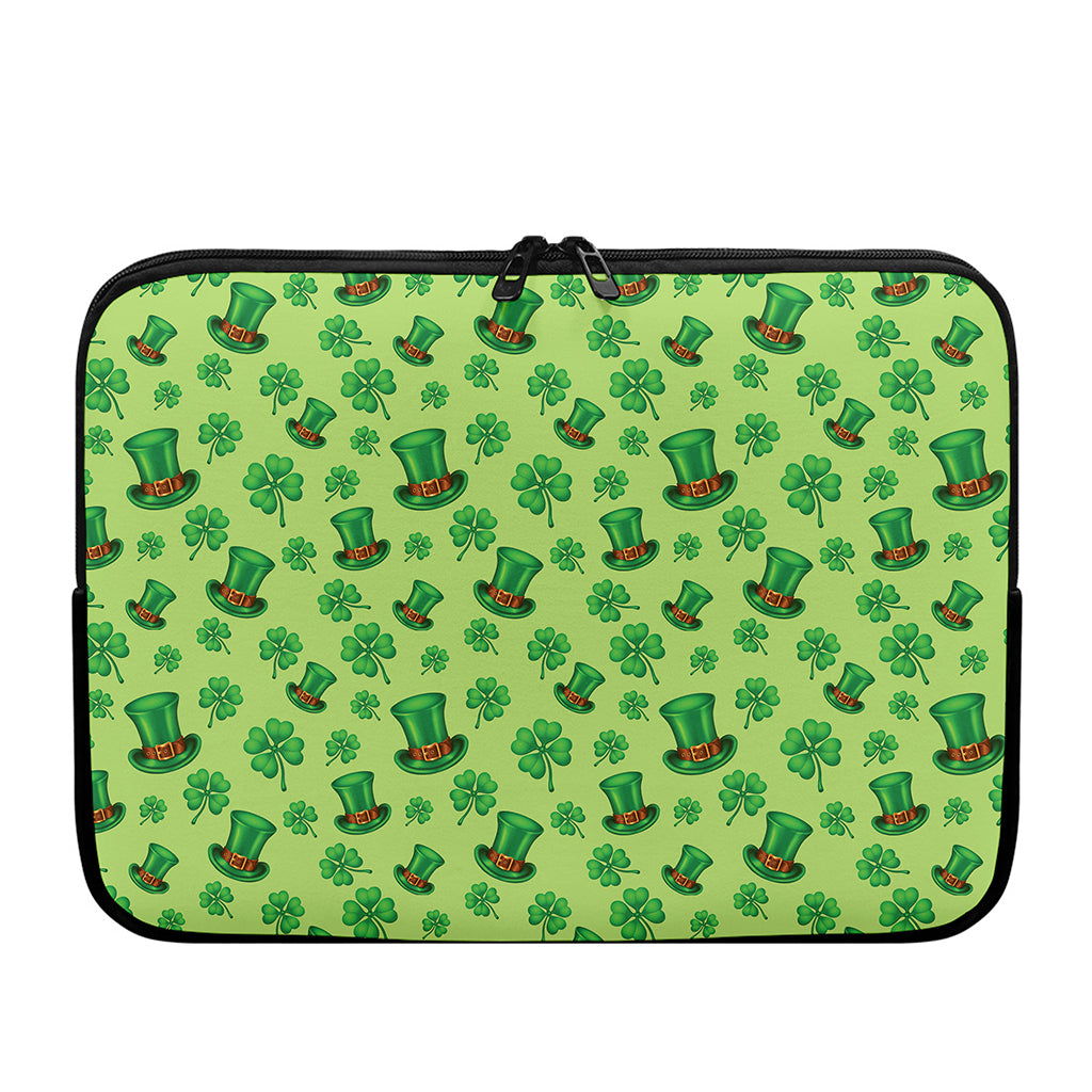 Clover And Hat St. Patrick's Day Print Laptop Sleeve