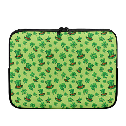 Clover And Hat St. Patrick's Day Print Laptop Sleeve