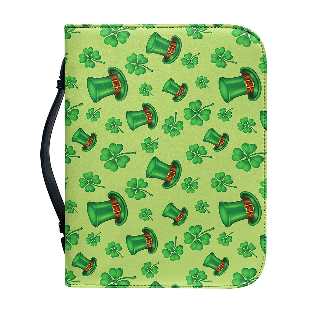 Clover And Hat St. Patrick's Day Print Leather Bible Cover