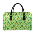 Clover And Hat St. Patrick's Day Print Leather Duffel Bag