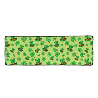 Clover And Hat St. Patrick's Day Print Long Kitchen Mat