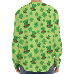 Clover And Hat St. Patrick's Day Print Long Sleeve Baseball Jersey