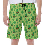 Clover And Hat St. Patrick's Day Print Men's Beach Shorts