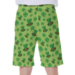 Clover And Hat St. Patrick's Day Print Men's Beach Shorts