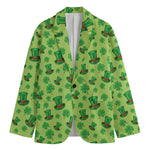 Clover And Hat St. Patrick's Day Print Men's Blazer