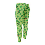 Clover And Hat St. Patrick's Day Print Men's Compression Pants