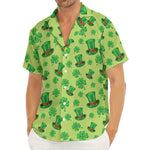 Clover And Hat St. Patrick's Day Print Men's Deep V-Neck Shirt