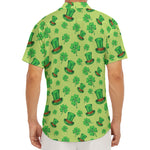 Clover And Hat St. Patrick's Day Print Men's Deep V-Neck Shirt