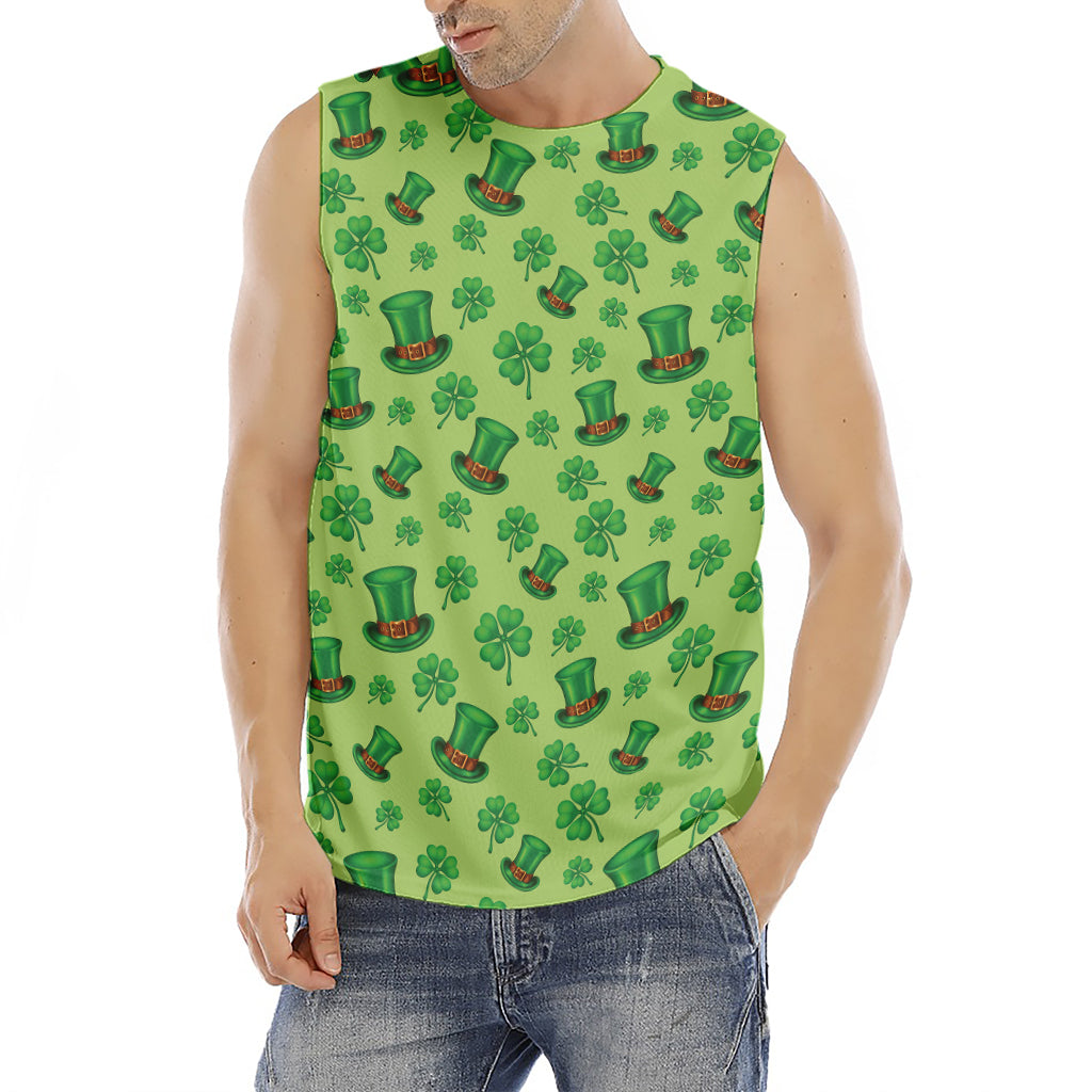 Clover And Hat St. Patrick's Day Print Men's Fitness Tank Top