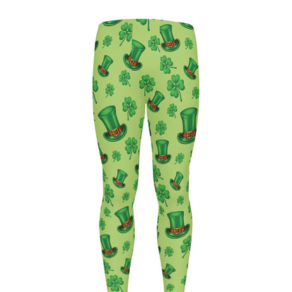 Clover And Hat St. Patrick's Day Print Men's leggings