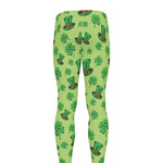 Clover And Hat St. Patrick's Day Print Men's leggings