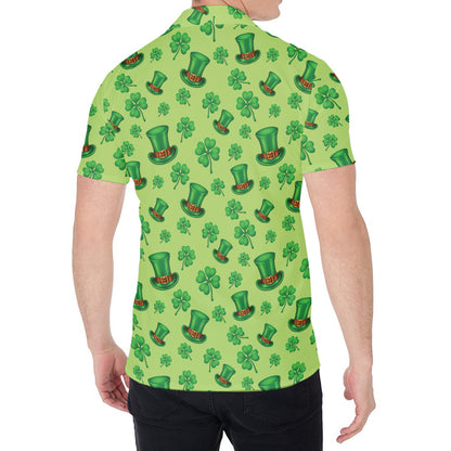 Clover And Hat St. Patrick's Day Print Men's Shirt