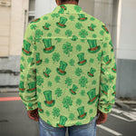 Clover And Hat St. Patrick's Day Print Men's Shirt Jacket