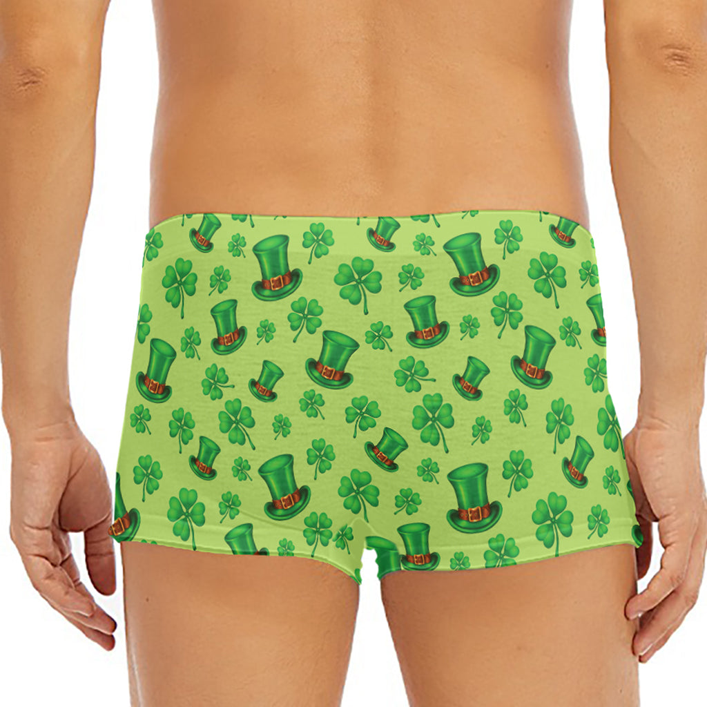Clover And Hat St. Patrick's Day Print Men's Short Boxer Briefs