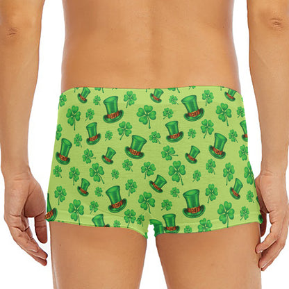 Clover And Hat St. Patrick's Day Print Men's Short Boxer Briefs