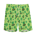 Clover And Hat St. Patrick's Day Print Men's Athletic Shorts