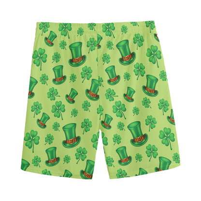 Clover And Hat St. Patrick's Day Print Men's Sports Shorts