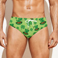 Clover And Hat St. Patrick's Day Print Men's Swim Briefs