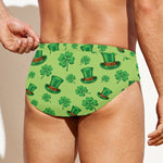 Clover And Hat St. Patrick's Day Print Men's Swim Briefs