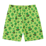 Clover And Hat St. Patrick's Day Print Men's Swim Trunks