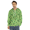 Clover And Hat St. Patrick's Day Print Men's Velvet Pullover Hoodie