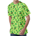 Clover And Hat St. Patrick's Day Print Men's Velvet T-Shirt