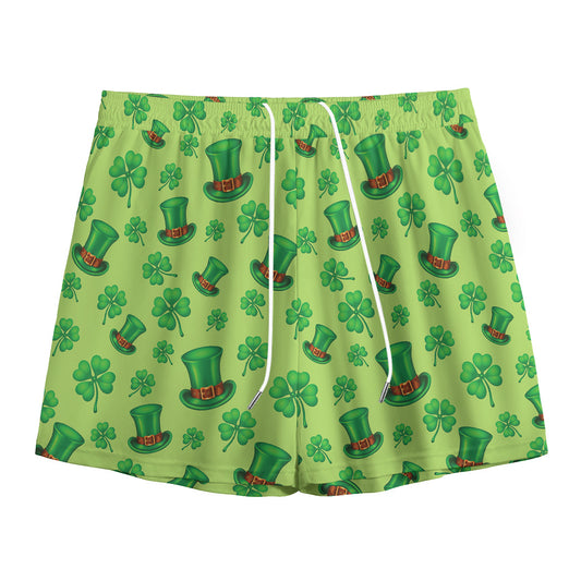 Clover And Hat St. Patrick's Day Print Mesh Shorts