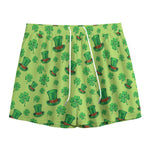 Clover And Hat St. Patrick's Day Print Mesh Shorts