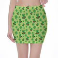Clover And Hat St. Patrick's Day Print Pencil Mini Skirt