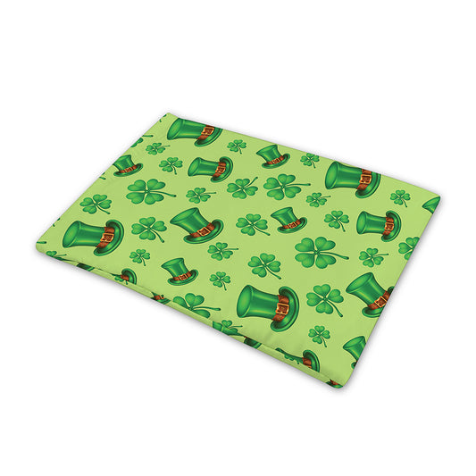 Clover And Hat St. Patrick's Day Print Pet Cooling Mat Cover