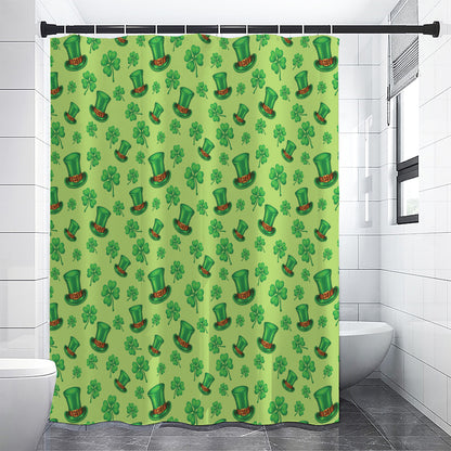 Clover And Hat St. Patrick's Day Print Premium Shower Curtain