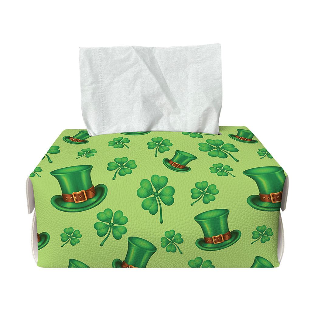 Clover And Hat St. Patrick's Day Print Rectangle Tissue Box Cover